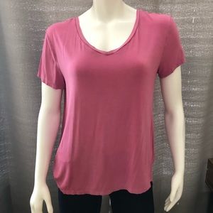 Hot Pink V Neck